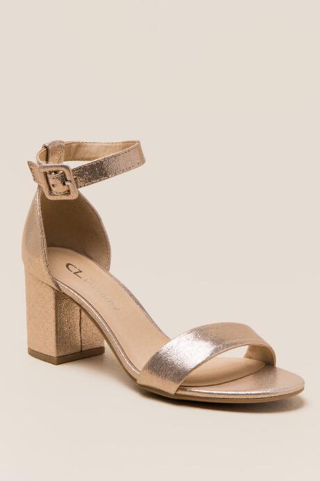 Cl By Laundry Jody Metallic Block Heel - Gold