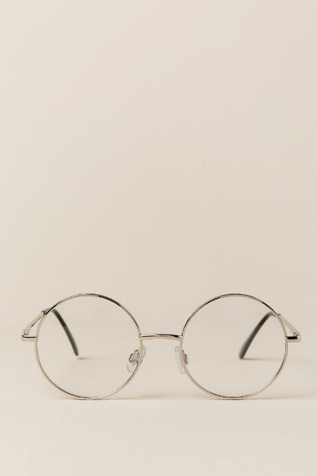 Francesca Inchess Clear Lake Round Glasses - Silver
