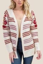 Francesca's Penny Hand Embroidered Cardigan - Ivory