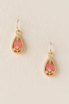 Francesca's Amala Stone Drop Earring In Coral - Coral