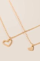 Francesca's Friendship Heart Necklace Set - Gold