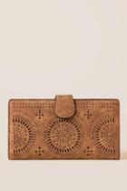Francesca's Giannina Perforated Wallet - Brown