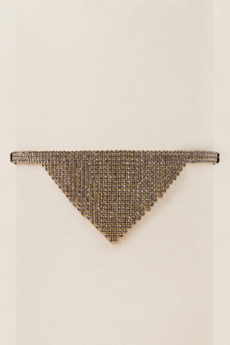Francesca's Brienne Crystal Fringe Choker - Black