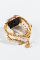 Francesca's Eva Arrow Beaded Smartwatch Band In Gold - Ivory