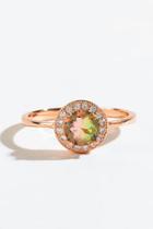 Francesca's Leah Morganite Halo Ring - Rose/gold
