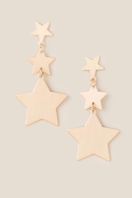 Francesca's Luna Celestial Drop Earrings - Gold