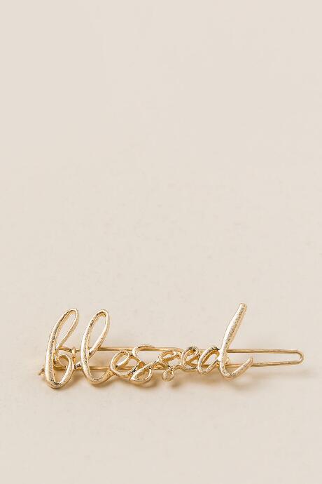Francesca's Jane Blessed Hair Pin - Gold