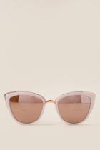 Francescas Cassidy Cat Eye Sunglasses - White