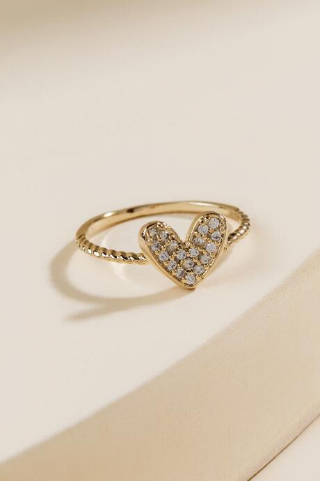 Francesca's Kailyn Cz Heart Ring - Gold