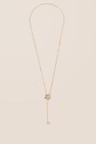 Francesca's Carina Crystal Star Threader Necklace - Gold