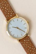 Francescas Lynn Perforated Watch - Cognac