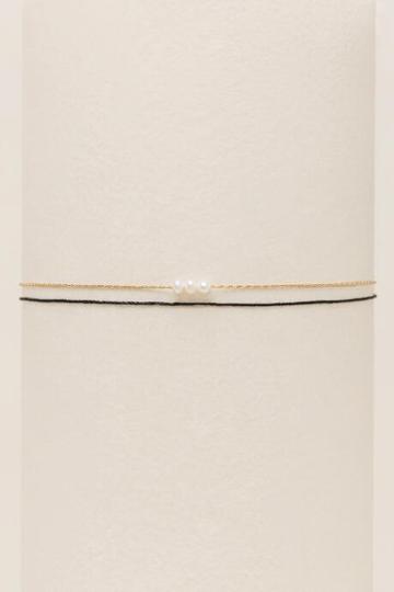 Francesca's Laudes Freshwater Pearl Choker - Black