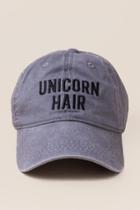 Francesca's Kamalani Unicorn Hair Baseball Cap - Gray