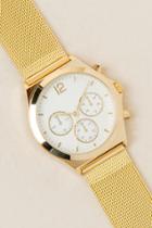 Francesca's Darcy Gold Metal Watch - Gold