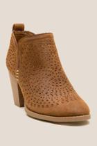 Francesca Inchess Remedy Laser Cut Ankle Boot - Cognac