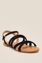 Francesca Inchess Report Gal Tubular Strap Gladiator Sandal - Black