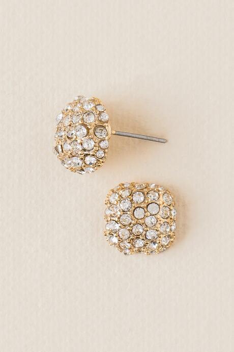 Francesca's Samantha Pav Stud Earrings - Gold