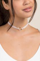 Francesca's Emilia Organza Ribbon Choker - White