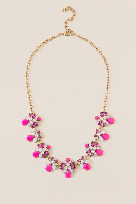 Francesca's Jo Neon Pink Statement Necklace - Neon Pink