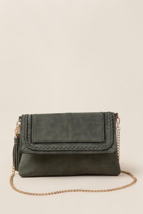 Francesca's Mariana Braided Crossbody - Olive
