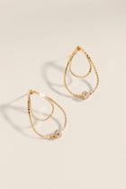 Francesca's Lisa Teardrop Crystal Studs - Gold