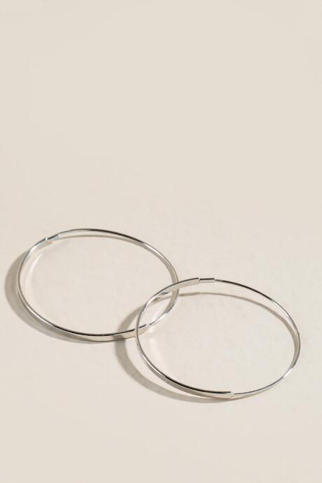 Francesca's Shea Smooth Hoops - Silver