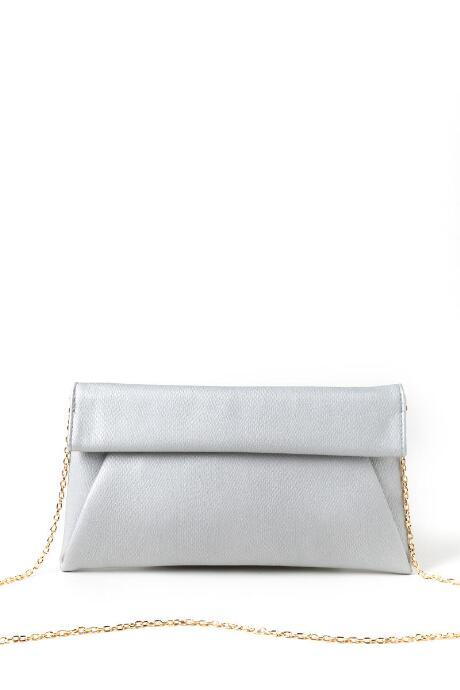Francesca's Alice Fold-over Snake Clutch - Silver