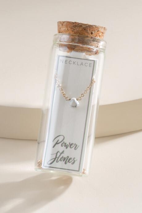 Francesca's Power Stone Howlite Bottled Necklace - White