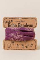 Francesca's Half Boho Bandeau By Natural Life In Wine Mandala - Purple