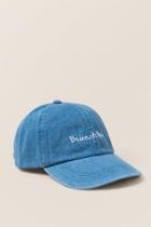 Francesca's Brunch Hat Denim Baseball Cap - Light Blue