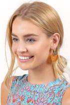 Francesca Inchess Raya Circle Post Earrings - Tangerine