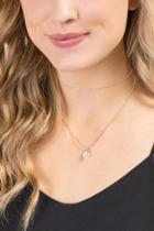 Francesca's Noelle Cubic Zirconia Layered Necklace - Gold