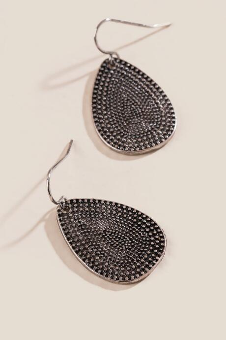 Francesca's Lupita Textured Teardrop In Silver - Silver