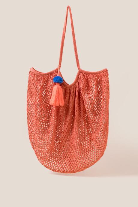 Francesca's Amara Mesh Bag - Orange