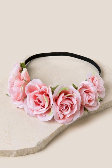 Francesca's Lana Flower Crown Headband - Pink