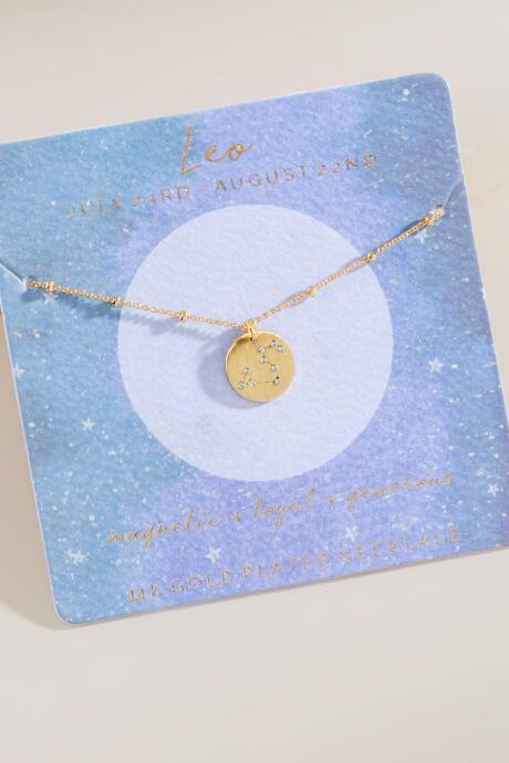 Francesca's Leo Constellation Coin Necklace - Gold