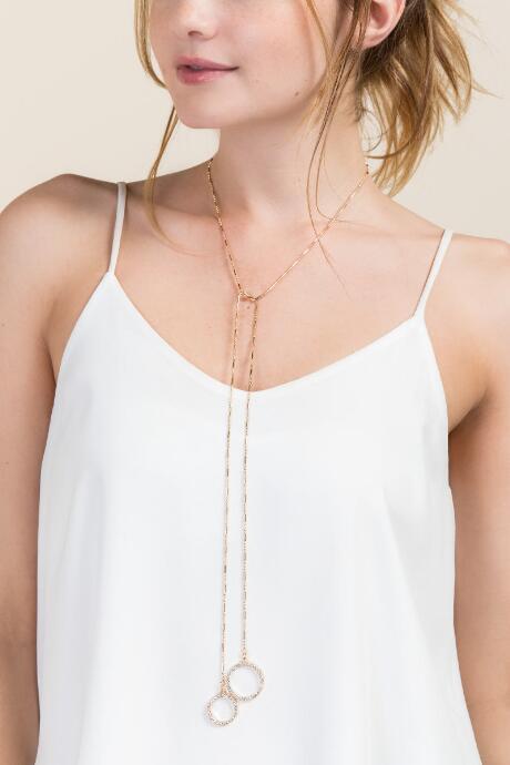 Francesca's Baylee Delicate Threader Necklace - Gold