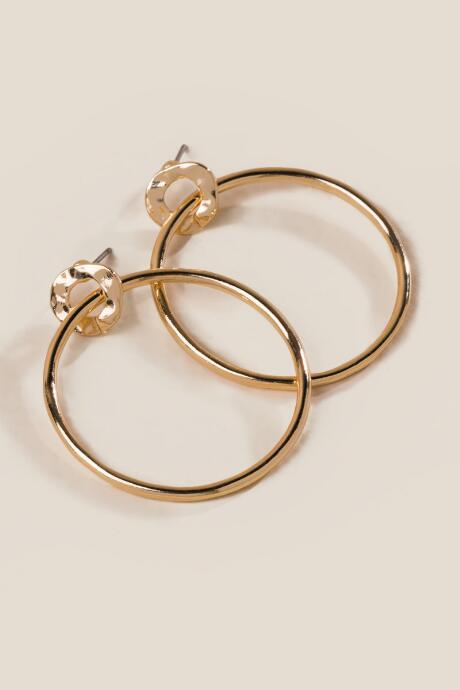 Francesca's Levit Hoop Post Earrings - Gold