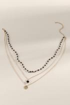 Francesca's Sierra Semi-precious Multi-strand Necklace - Black