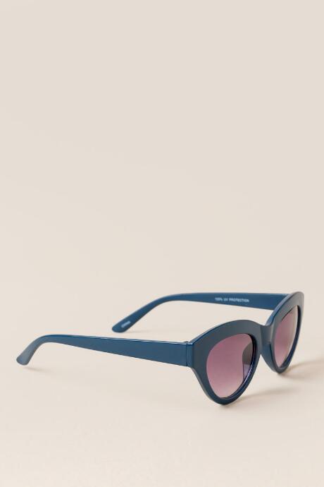 Francesca's Amelia Blush Sunglasses - Teal