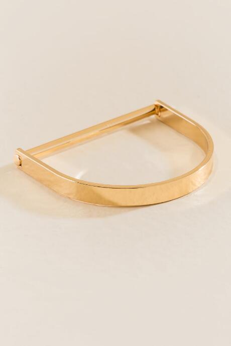 Francesca's Morgan Bar Bangle Bracelet - Gold