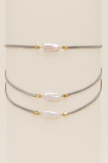 Francesca's Addie Freshwater Pearl Choker - Gray