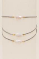 Francesca's Addie Freshwater Pearl Choker - Gray