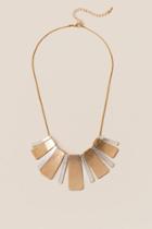 Francesca's Sheila Mixed Metal Paddle Necklace - Mixed Plating