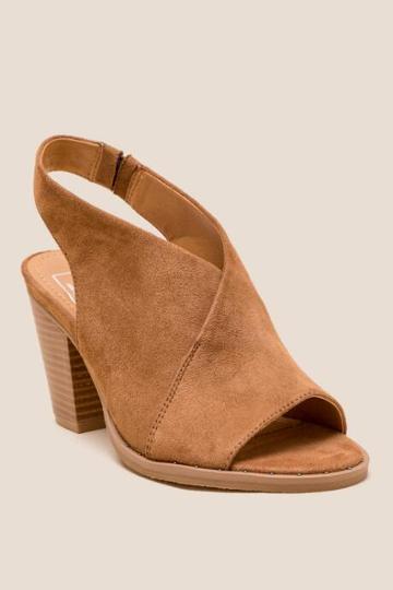 L4l Zena Peep Toe Studded Shootie - Cognac