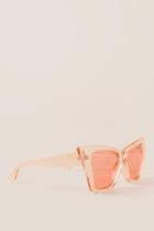 Francesca's Rochelle Square Sunglasses In Pink - Pink