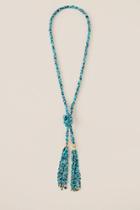 Francesca's Kai Double Knotted Necklace In Turquoise - Turquoise