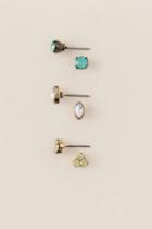 Francesca's Robin Stud Earring Set - Iridescent
