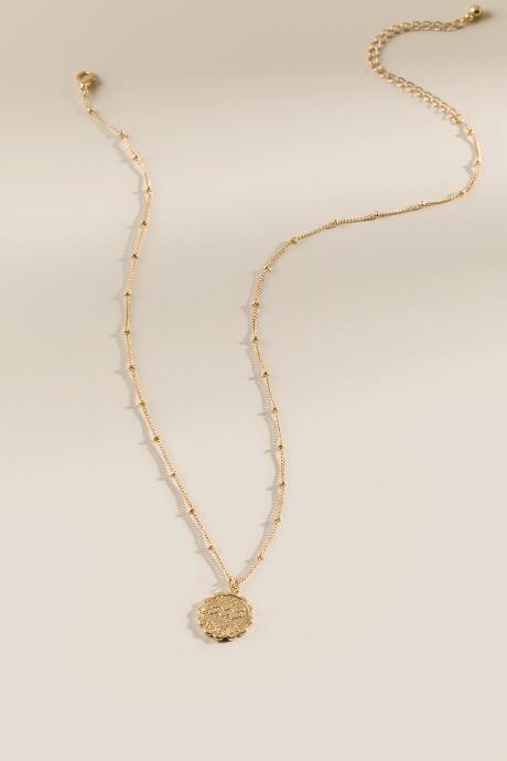 Francesca's Sasha Aquarius Coin Necklace - Gold