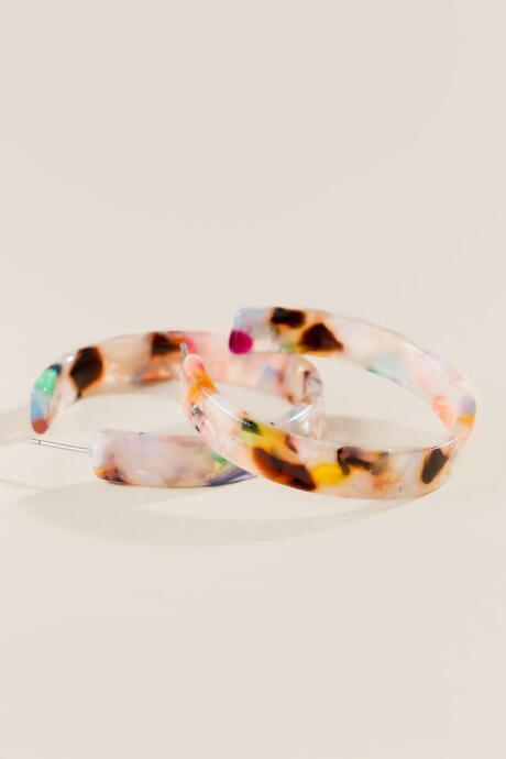 Francesca's Paula Marbled Resin Hoops - Multi